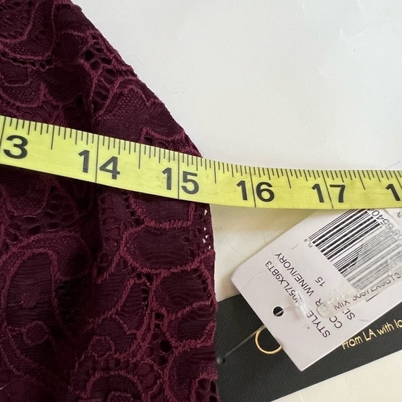 City Vibe Mock Neck Lace-Up Back Lace Top
with Floral Skirt Two-Piece Dress NWT - Picture 11 of 15